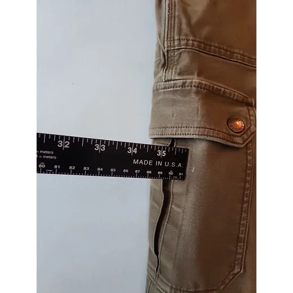 Duluth Trading Cargo‎ Pant Curvesetter Canvas Utility Casual Brown Womens 8x31 - Picture 11 of 16
